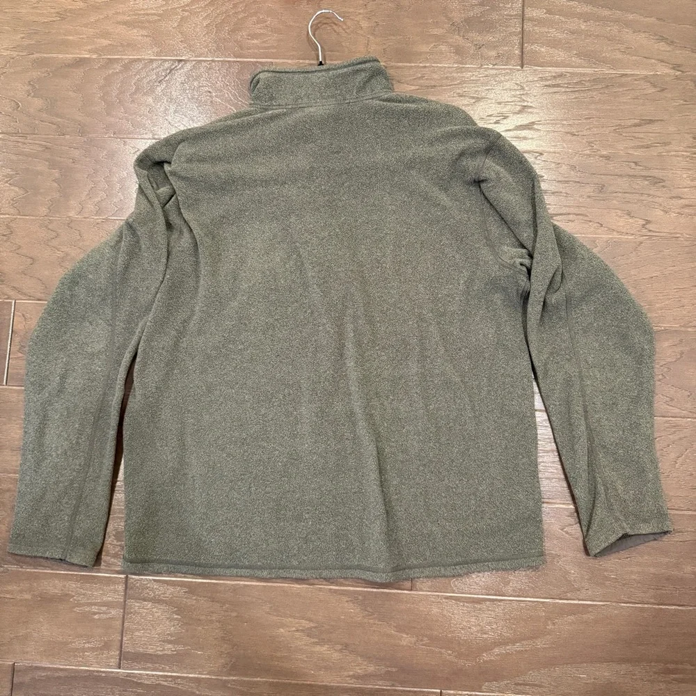 The North Face 1/4-Zip Fleece Pullover Men’s Large – Olive and Gray, Worn/As-Is